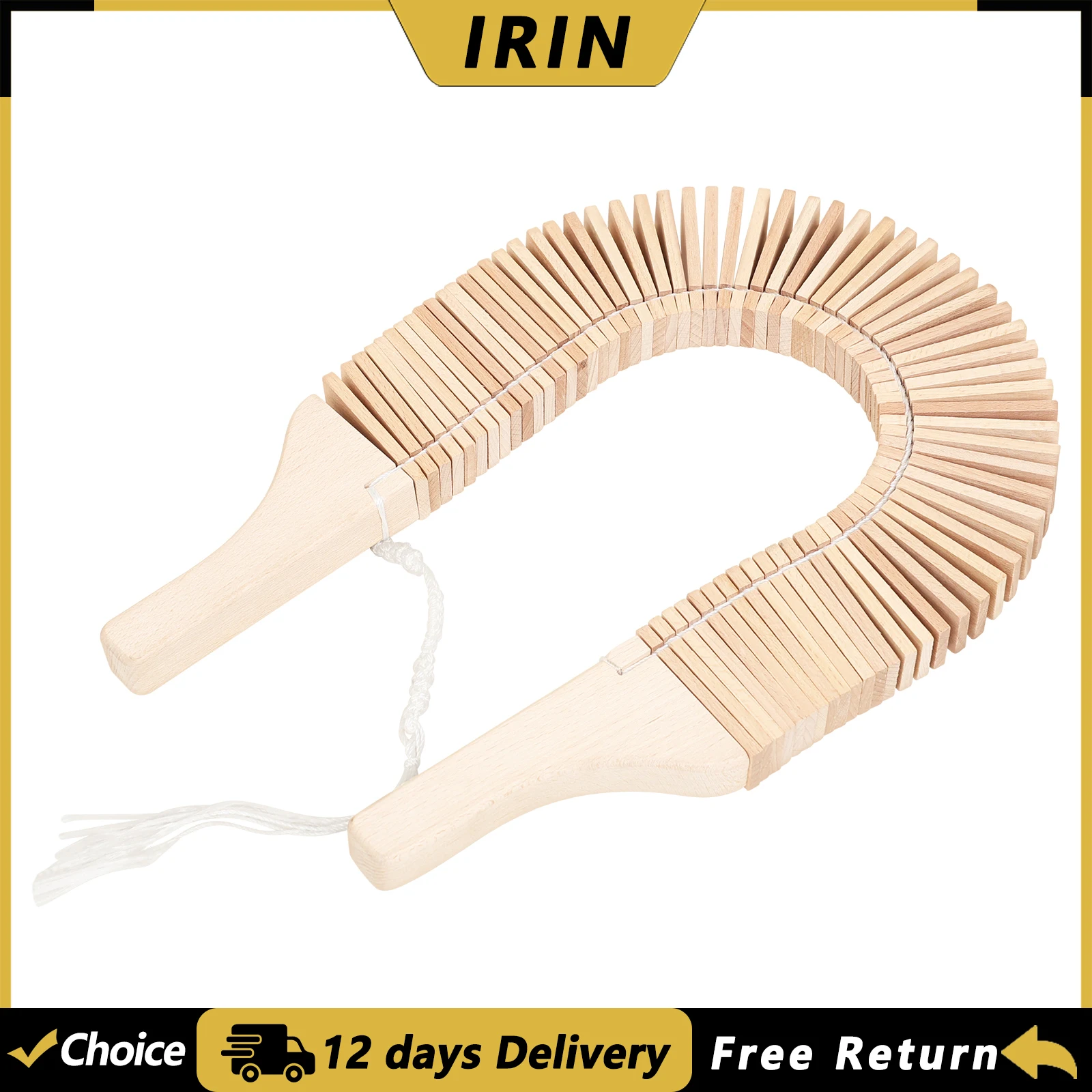 IRIN Long Snake Whip Wooden Percussion Instrument Music Teaching Tools Beechwood Hand Rattle Unique Instrument for Music