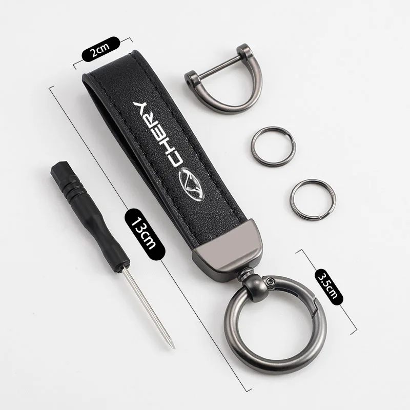 Car Key Cover Pendant Keychain PU Leather Keyring For Chery Jaecoo Tiggo 7 Pro 4 3 Fulwin 2 Arrizo 6 QQ 5x 5 8 T11 3 5 Gx EQ7 E3