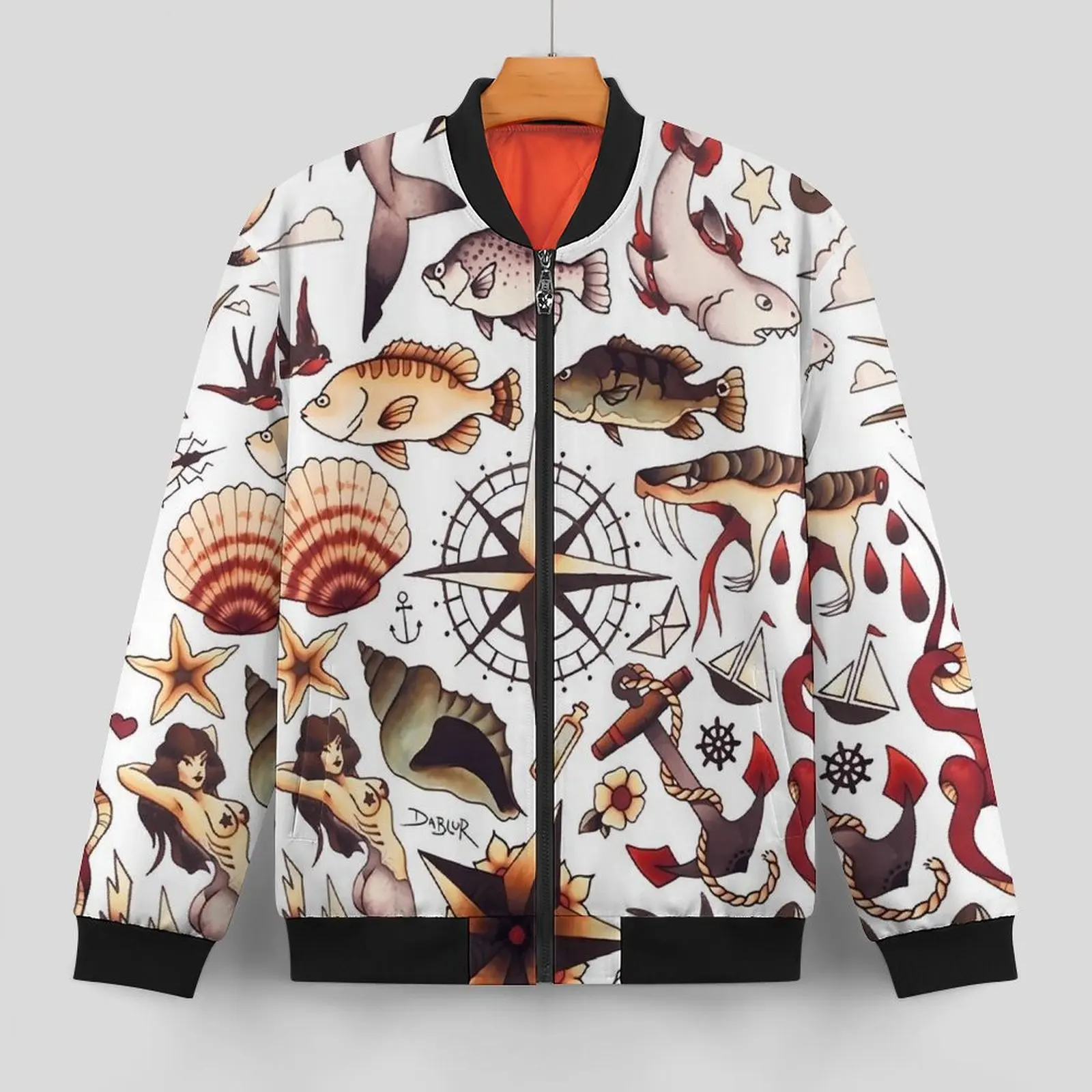 Traditional Nautical Tattoo Flash Jackets  Waterproof Autumn Coats Men Aesthetic Casual Jacket Classic Big Size Windbreak Gift