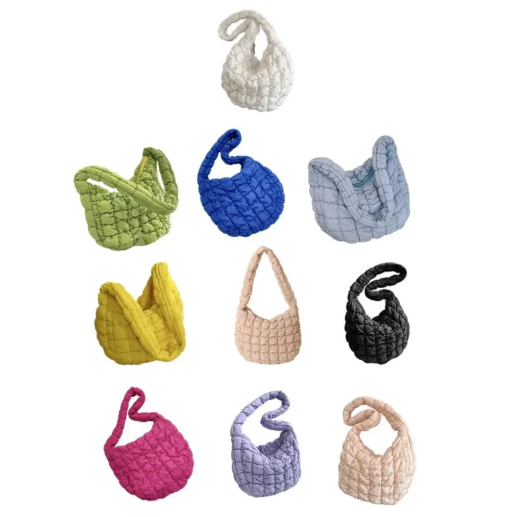Pleated Women’s Pillow Bag Soft Large-Capacity Hobo Bag Personality Lightweight Large-Capacity Crossbody Shoulder Bag