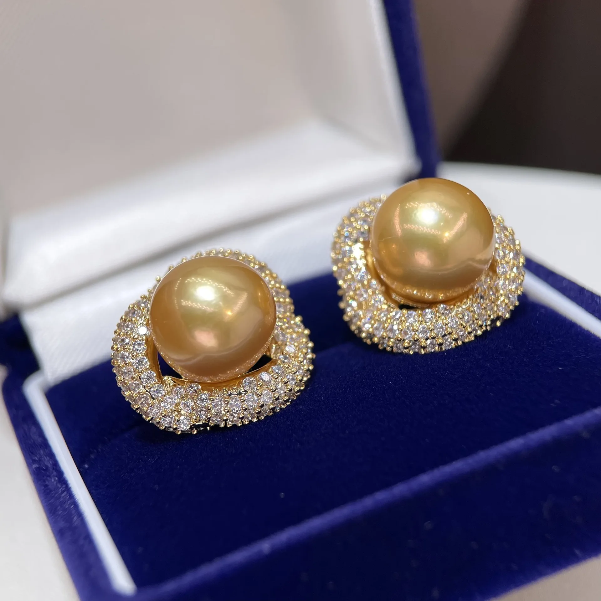 

huge Gorgeous AAAA++++ REAL NATURE 8-9mm 9-10mm 10-11mm south sea Round Pearl Earrings