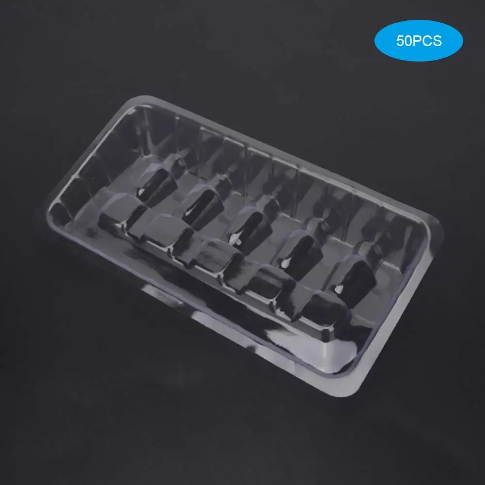 50pcs/set  Disposable Plastic Tattoo Cartridge Needle Trays Portable Most Types Tattoos Needles Holder Tattoo Accessories Tools