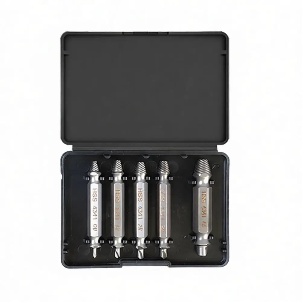 Stripped Screw Extractor Set Broken Bolt Remover Damaged Fastener Removal Tools HSS Drill Bits Hardware Hand Tool