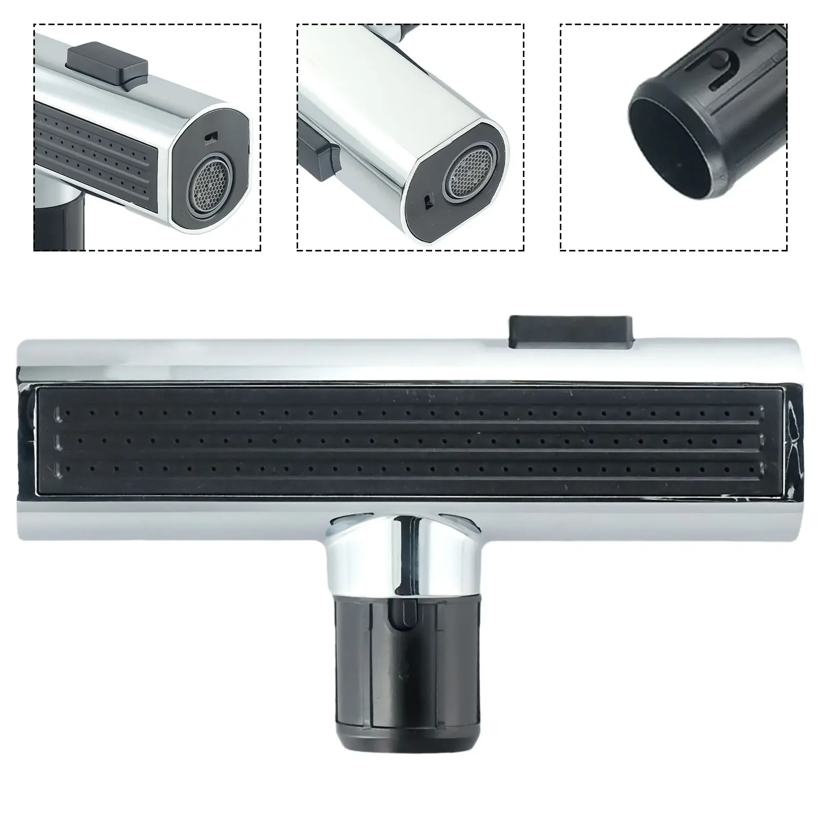 Pull-Out Faucet Sprayer Waterfall Extension Adapter Sprayer Kitchen Rotating Extender Waterfall Outlet Nozzle Bubbler