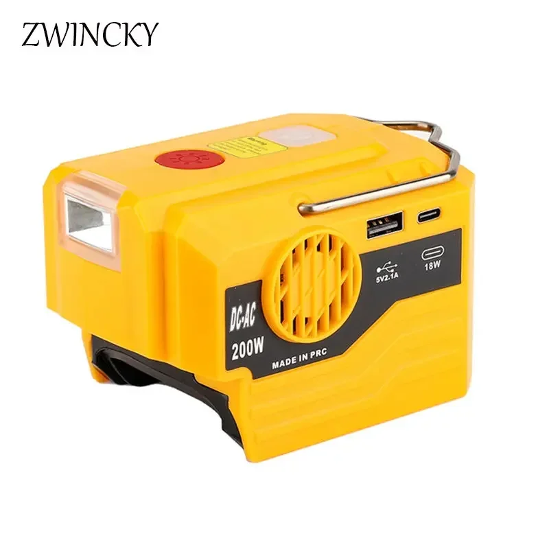 For Dewalt Battery Power Supply Inverter DC 18-20V AC 120V/220V Dual USB Outdoor Camping Battery Adapter Power Tool Accessories