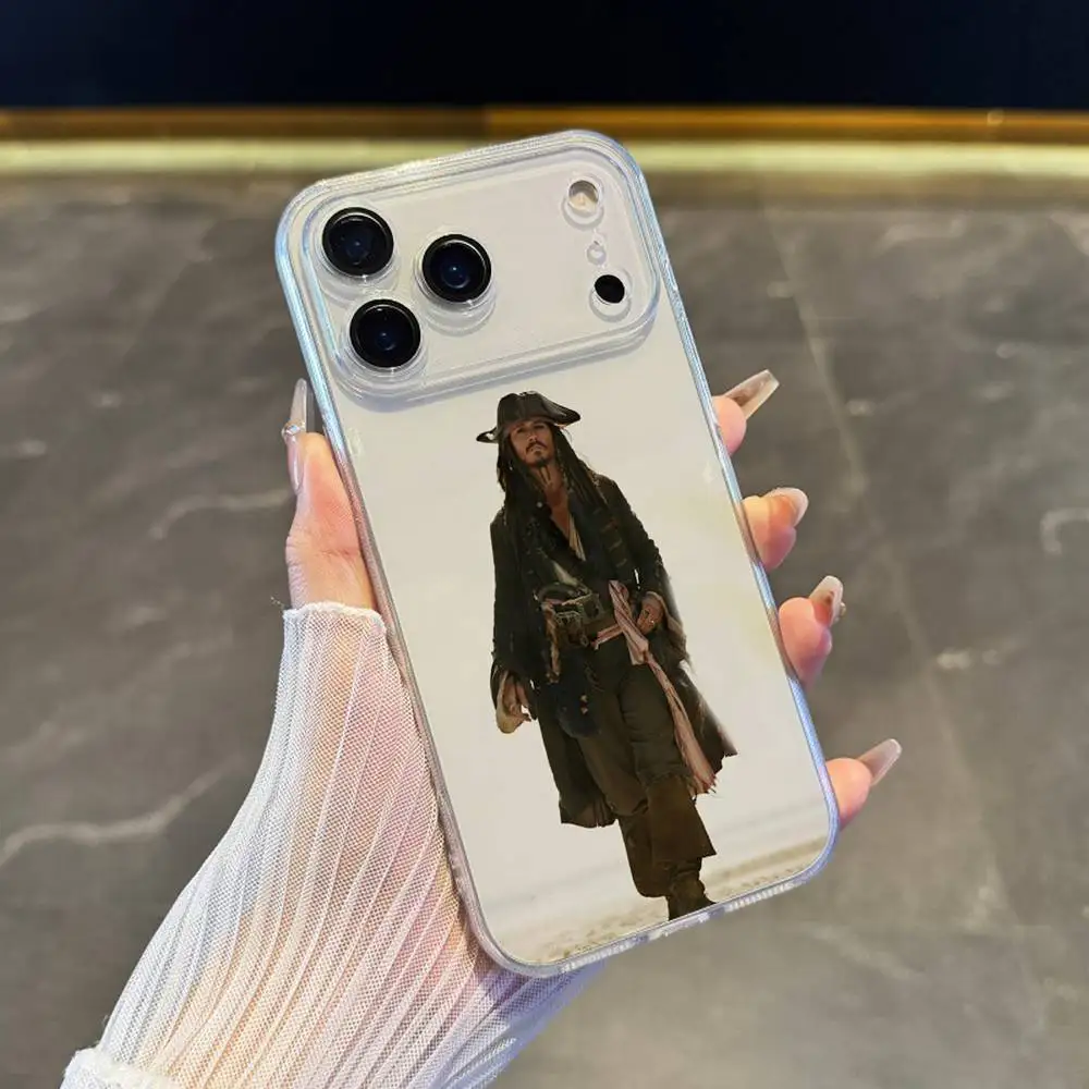 حافظة هاتف J-Johnny Depp لهاتف iPhone 17,16,15,14,13,12,11 Pro,Max,Plus,X,XS,XR,SE4,E غطاء ناعم شفاف صغير