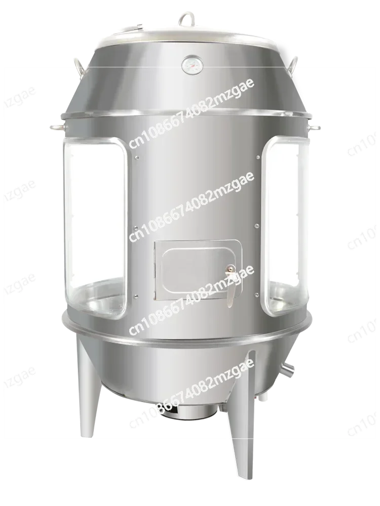 Transparent glass roast duck display stove Commercial thickened char siu roast meat stove Open flame roast goose chicken crispy