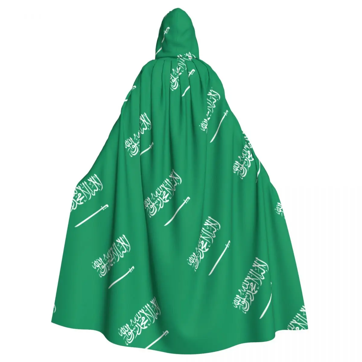 Long Cape Cloak Flag Of Saudi Arabia Hooded Cloak Coat Hoodies Elf Purim