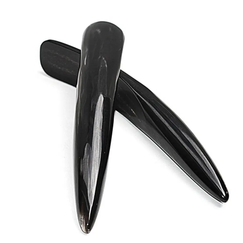 Black Buffalo Horn Gua Sha Board Relaxation SPA Meridian Massage Stick Handhold Large Horn Scraping Tool Beauty Salon