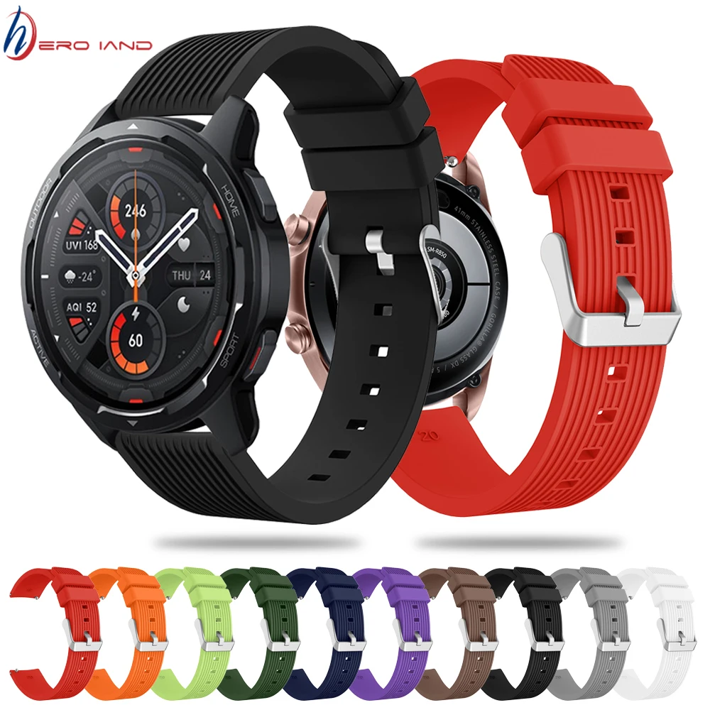 Silicone Strap For Xiaomi Mi Watch S1 Active Global Ver. 20 22mm Watchband Bracelet Replaceable Smartwatch Wristband Accessories