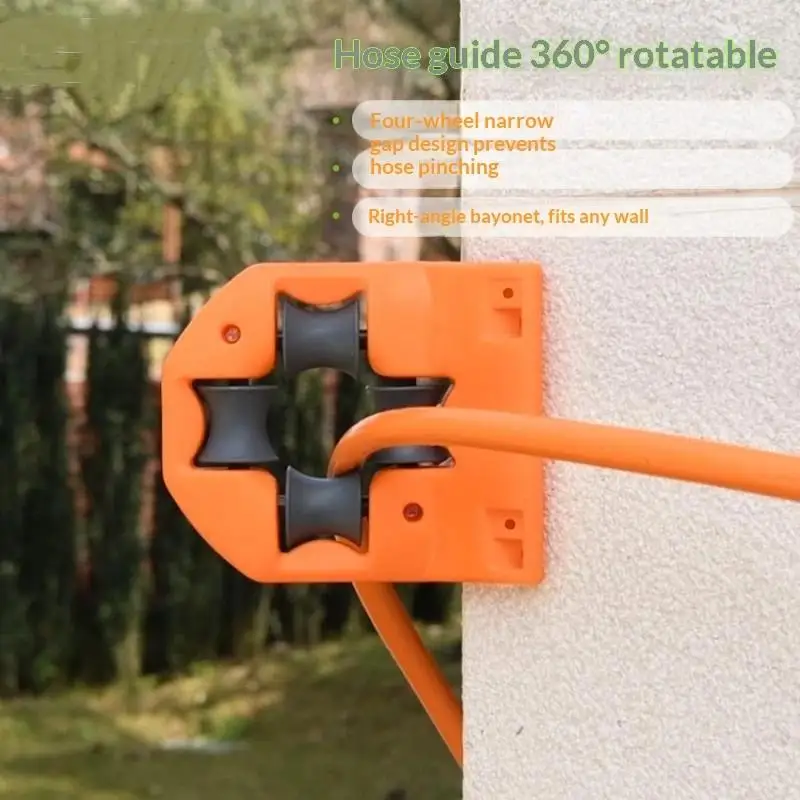 Outdoor Garden Hose Guide Bracket Wall Corner Anti-Skid Pipe Positioning Roller for Pathway Edge Hose Protection