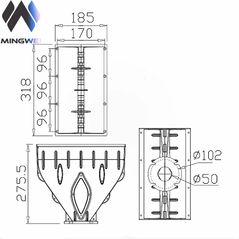 MW Audio Compression Driver Horn 2 Inch Throat for Line Array Stage Speaker Audio Accessories
