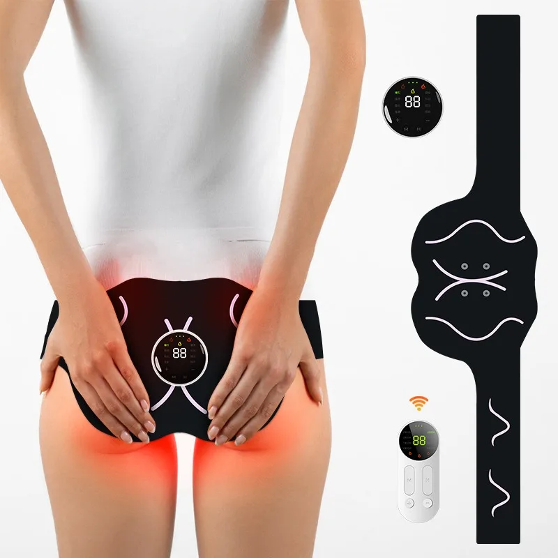 EMS Electric Hip Trainer Buttock Muscle Stimulator With Remote Control 8 Modes 20 Levels Fitness Heating Massager Slimming