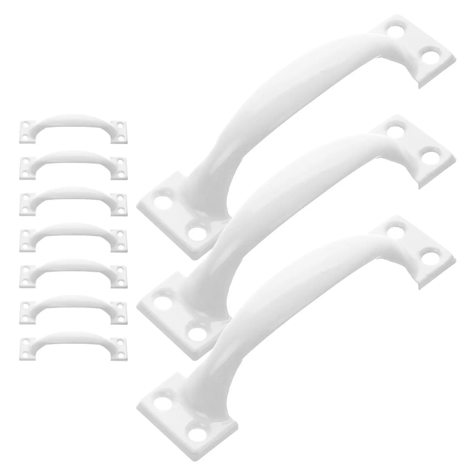 1Set Sturdy Iron Vintage Door Handle for Wooden Cabinets Drawers Garage Fence Gate Porch Barn Doors Decorative Metal Pull