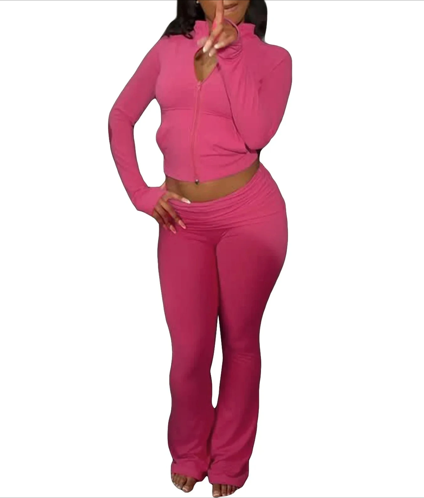 Set da donna Giacca a maniche lunghe Top + Foulard + Tailleur pantalone 2025 Tuta sportiva attiva autunnale Due abiti da 3 pezzi