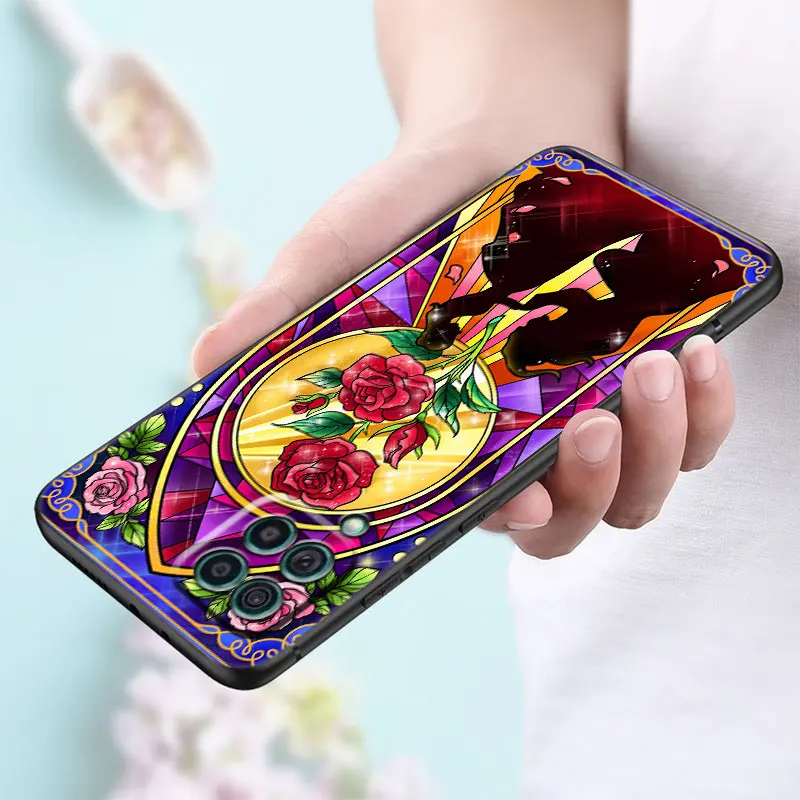 Beauty and Beast Black Case For Samsung Galaxy A12 A13 A14 A22 A23 A32 A33 A34 A52S A53 A54 A72 A73 5G A24 A04S A50 A51 A70 A71