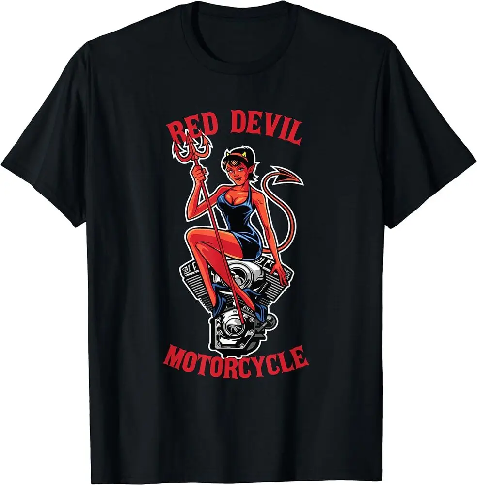 Motorcycle Garage Devil Girl Gifts Tee Shirt Anime Graphic T-shirts High Quality 100%Cotton Short Sleeve