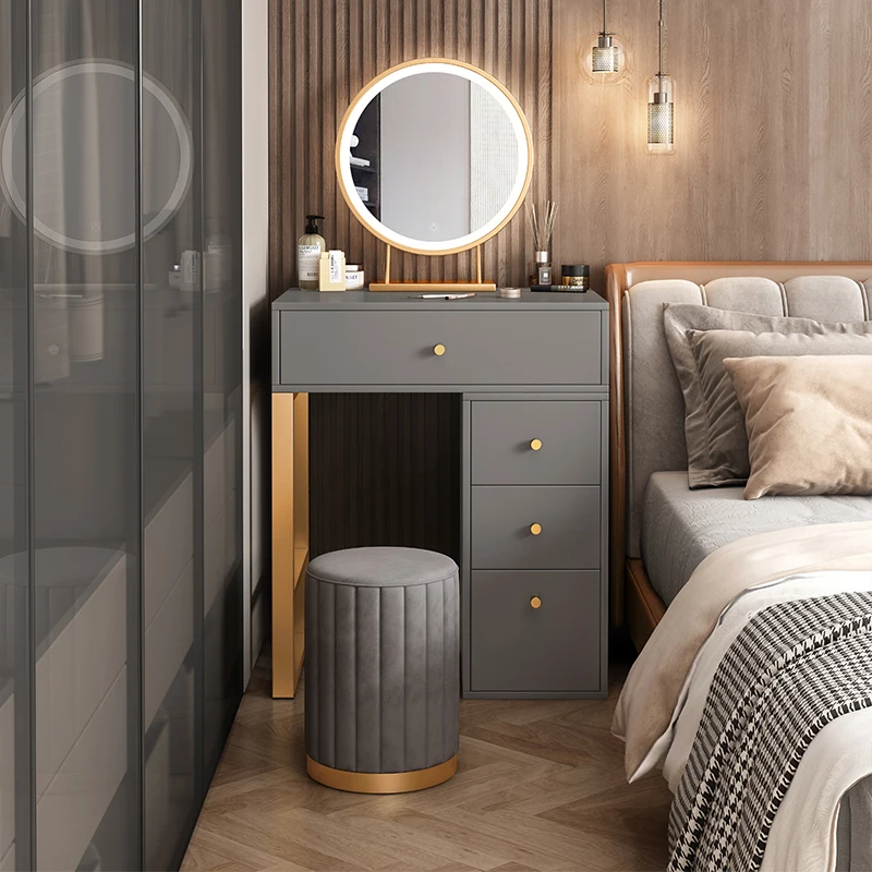 Girl Drawers Dressing Table Container Accessory Mirror Makeup Light Dressing Table Nordic Desk Small Vestidores Home Furniture
