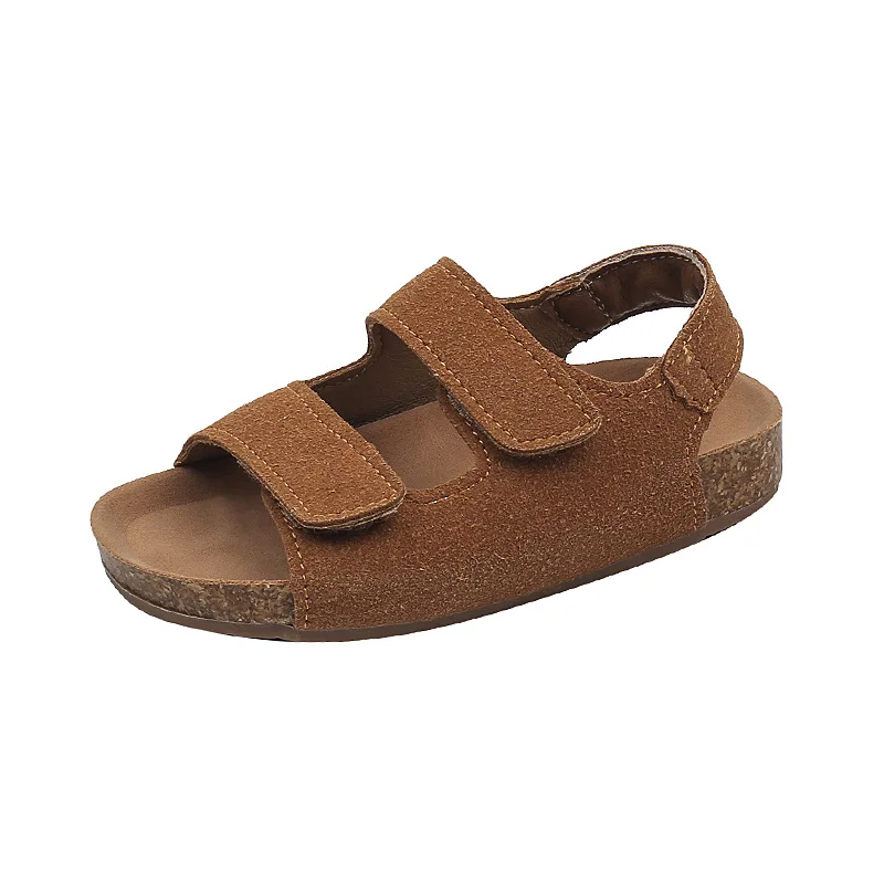 Босоножки Brand Kid Sandals 2026Summer Retro Girl Shoes Soft Sole Casual Boy Shoes Classic Alllmatch Girl Sandals Sandalias Niño