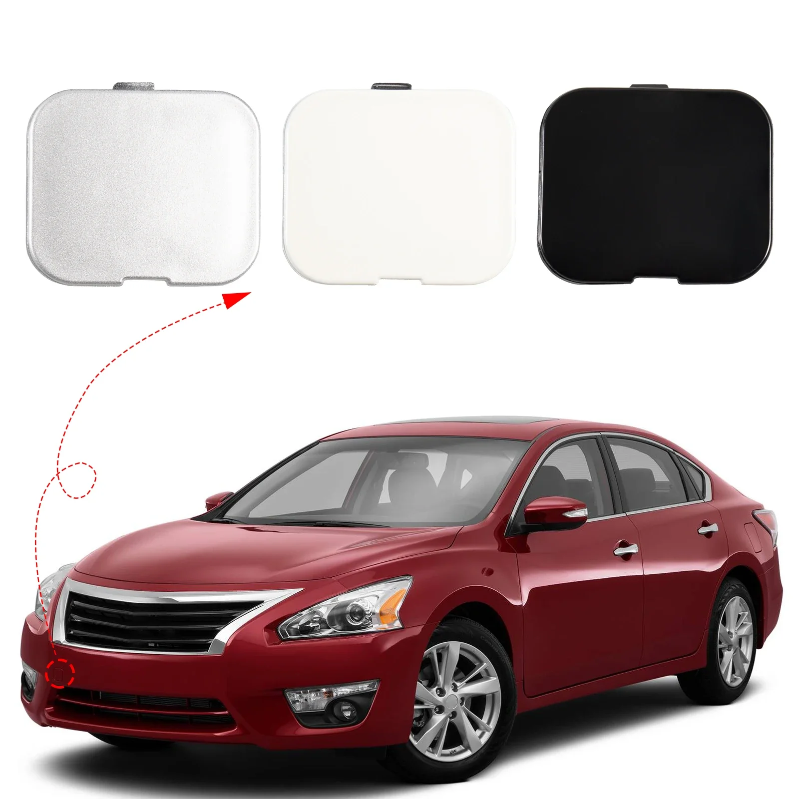 

OLANGDA Front Bumper Tow Hook Cover Cap Towing Eye For Nissan Altima Accessories 2013 2014 2015 622A03TA0A 622A0-3TA0A