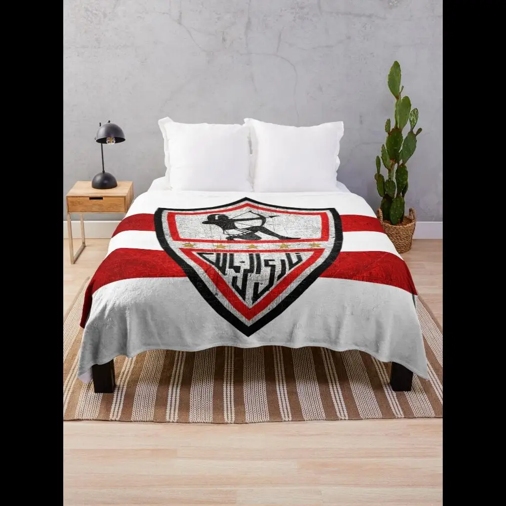 

Zamalek Soccer Football Fans Giza Egypt Throw Blanket for Cozy Home Decor and Comfort