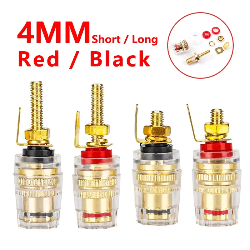 10PCS High end Brass Crystal Binding Post 4mm Banana Plug Socket for Amplifier and Speaker Terminal Connector