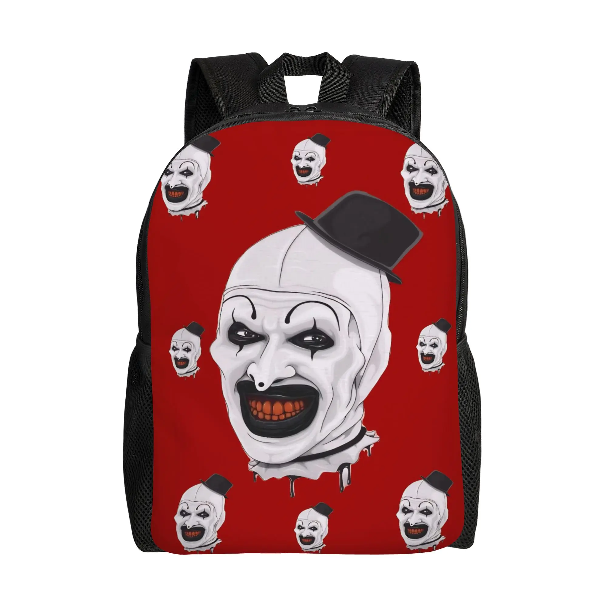 Terrifier Backpack for Men Women Cool Student Hiking Travel Daypack Horror Movie Laptop Computer Canvas Bags Outdoor