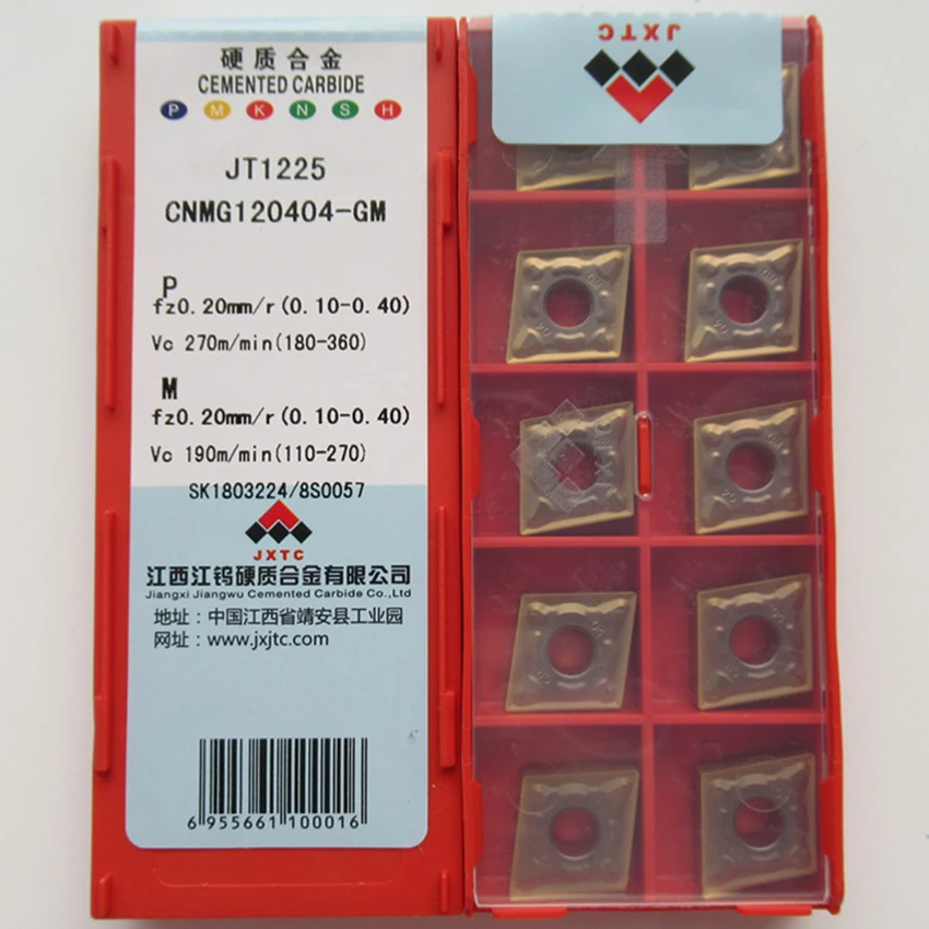 

CNMG120404-GM JT1225/CNMG120408-GM JT1225/CNMG120412-GM JT1225 CNMG431 CNMG432 CNMG433 JXTC CNC carbide inserts 10pcs/box