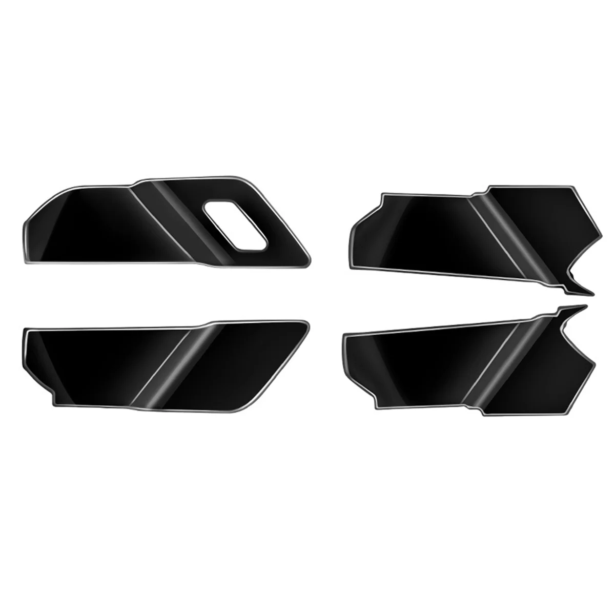 Car RHD Gloss Black Inner Door Handle Bowl Panel Cover Trim for Mazda CX-60 2022 2023 Interior