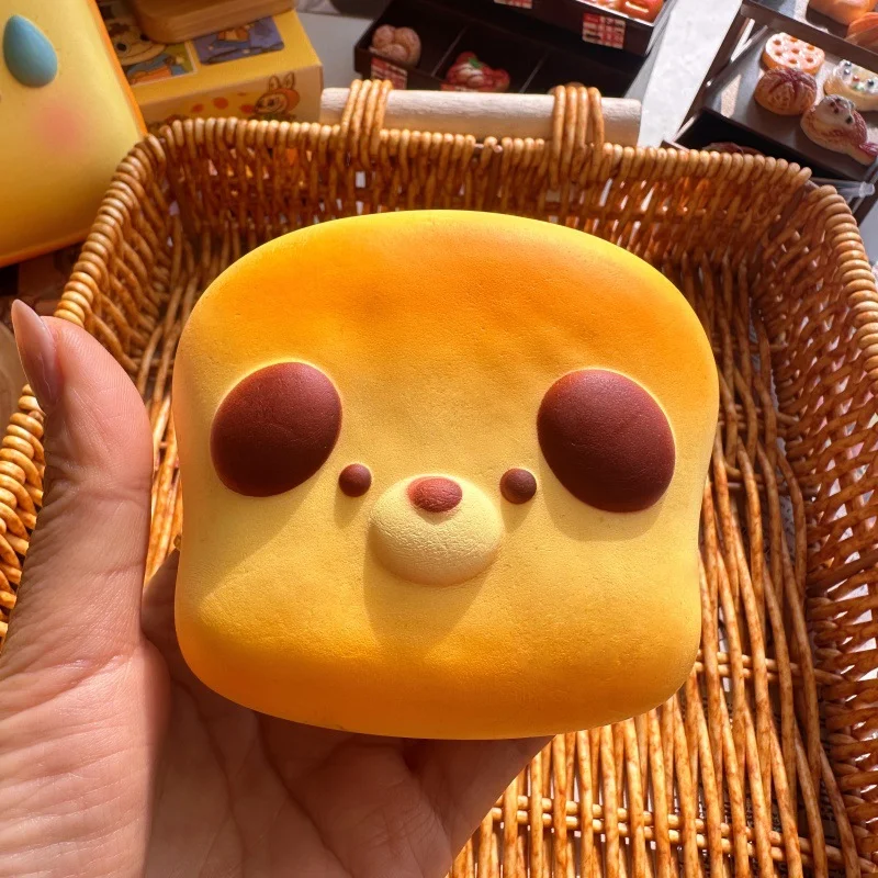 Squishy Cute Cartoon Simuliertes Brot-Squeeze-Spielzeug, weiches Stressabbau, langsam steigendes sensorisches Zappeln für Angstzustände, Geschenke für Kinder und Erwachsene