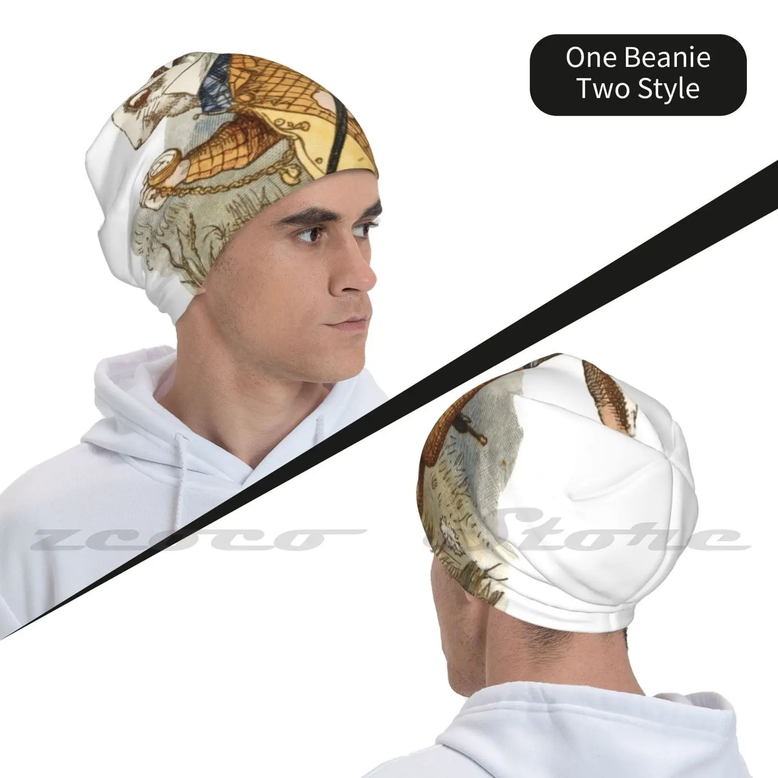 Alice In White Rabbit-Sombrero de pescador transpirable para deportes al aire libre, gorra de moda, Alice In White Rabbit Vintage Book Rabbit Bunny