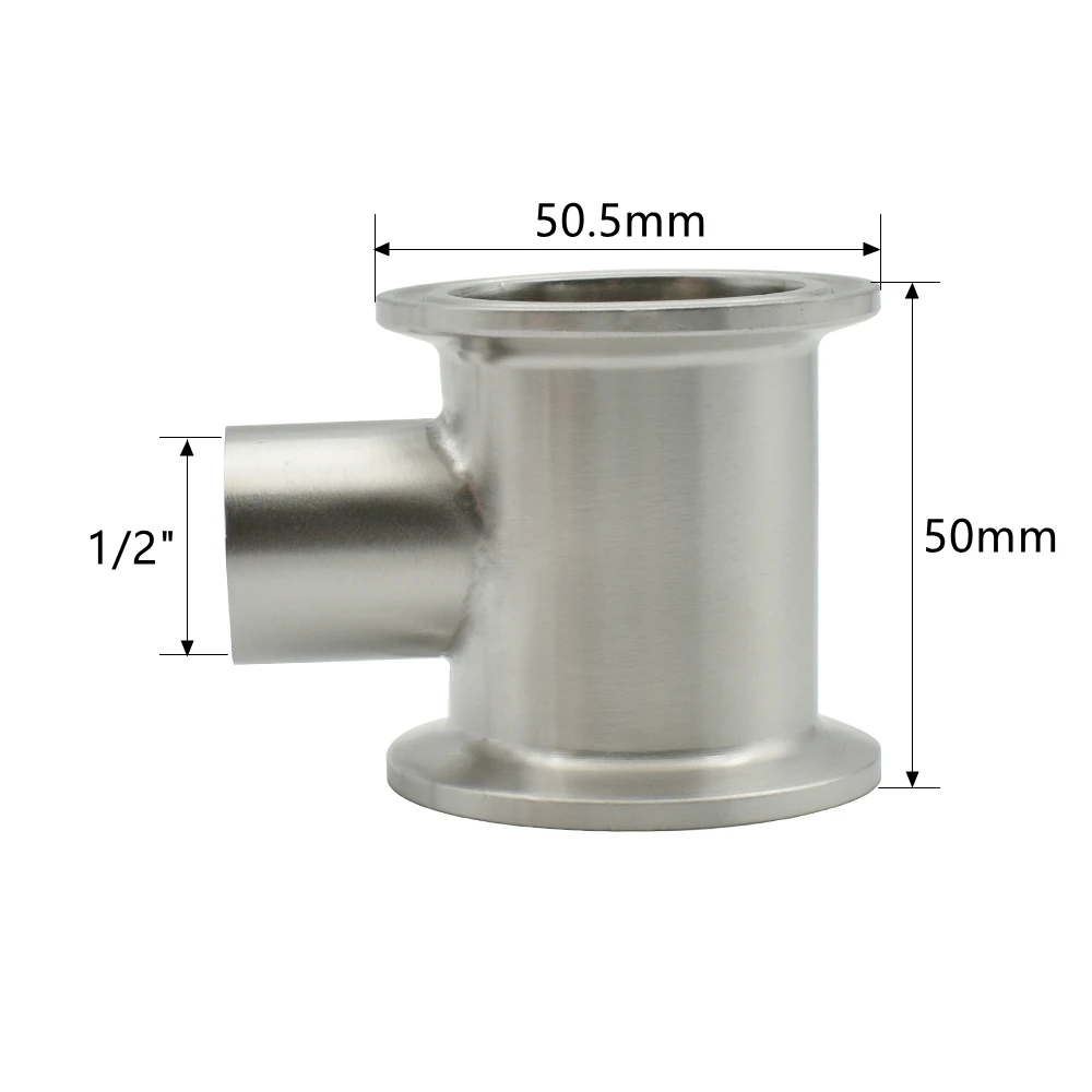 Kolom refluks tiga klip 1.5 "2" dengan benang internal 1/2 ", panjang 50mm, SS304, digunakan untuk pembuatan bir rumah dan distilasi