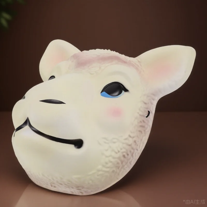

Sheep Head Mask Funny Halloween Goat Clothing Party Masks Costume for Pvc Miss