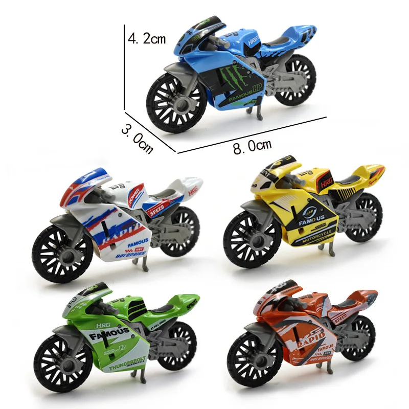 

Simulation Cartoon Mini Motorcycle Racing Alloy Car Model Children's Motorcycle Toys Pinchers Toy Car Ornaments Keychain