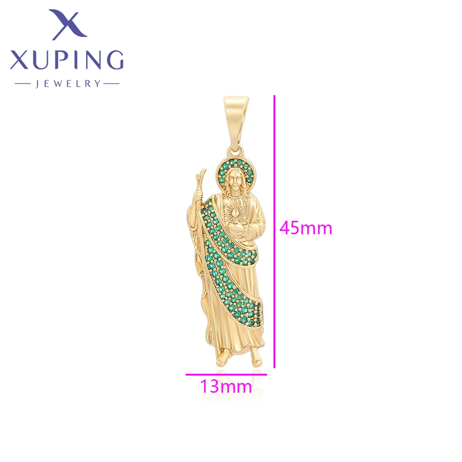 Xuping Jewelry New Trendy Religion Charms Pendant Necklaces for Women Party Gift Gold Color Plated Jewellery X000748170