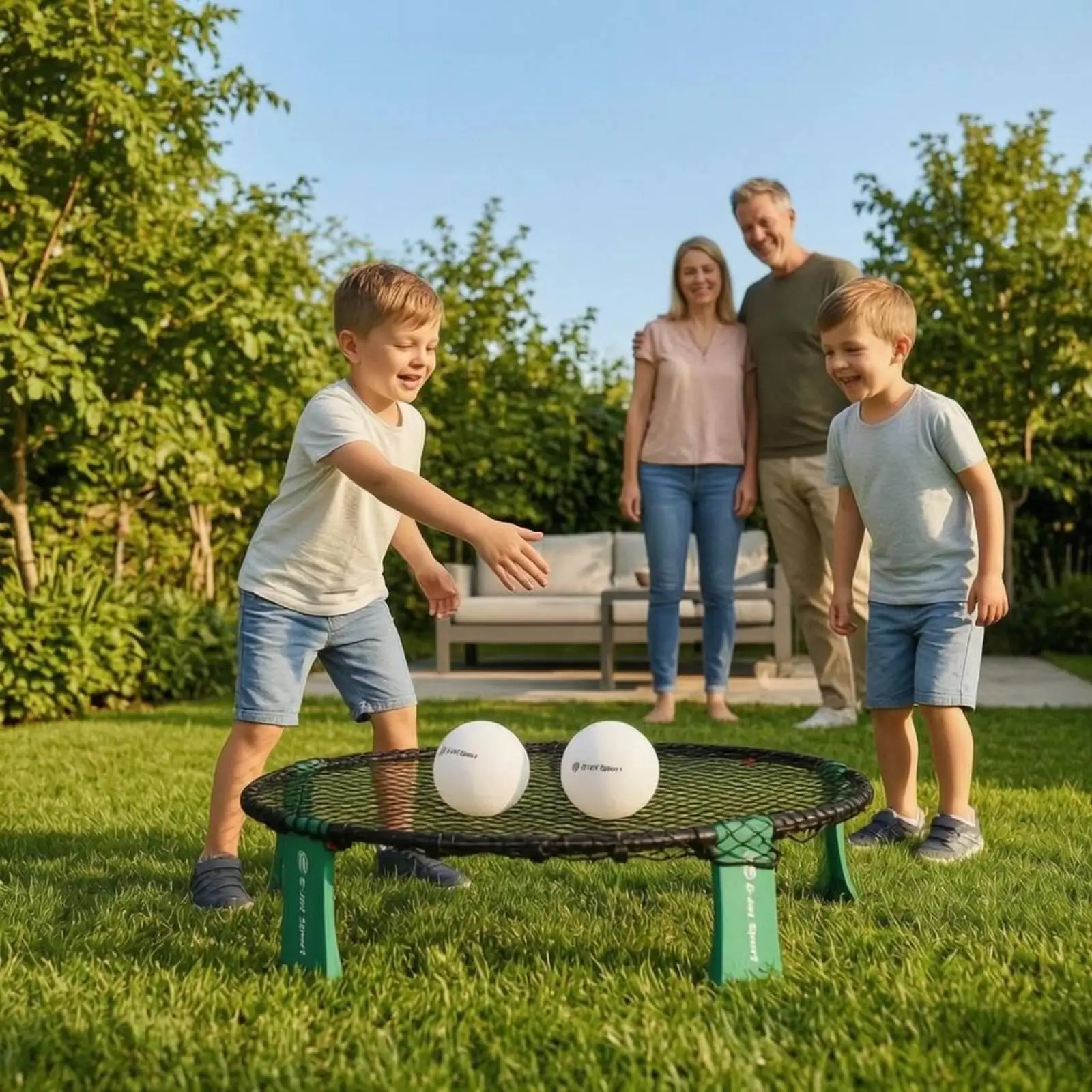 Kids Outdoor Throwing Game Durable Frame Interactive Net Toy Set for School Competition