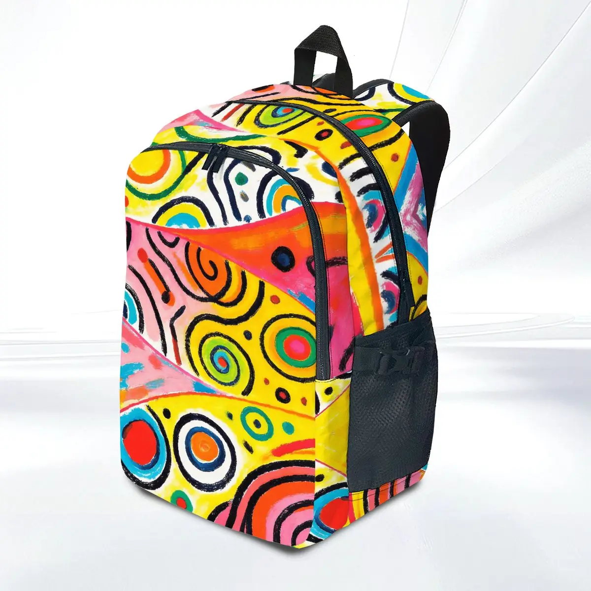 

1 шт., модный рюкзак с цветным принтом в стиле граффити, регулируемый плечевой ремень, подходит для путешествий, поездок на работу и занятий фитнесом
