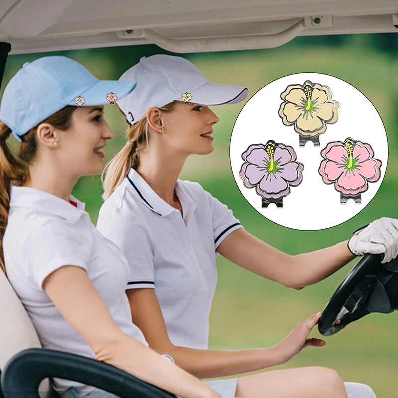 

1Set Golf Marker Cap Clip Set Cute Flower Shape Magnetic Cap Clip Durable And Rust-Proof Golf Marker Gift For Golf Ball Sport