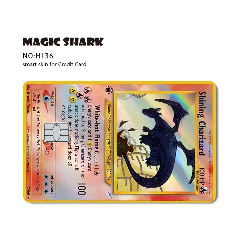 Charizard Gyarados Venusaur Blastoise Mewtwo Squirtle Snorlax Holographic Laser Credit Debit Card Film Skin Aufkleber