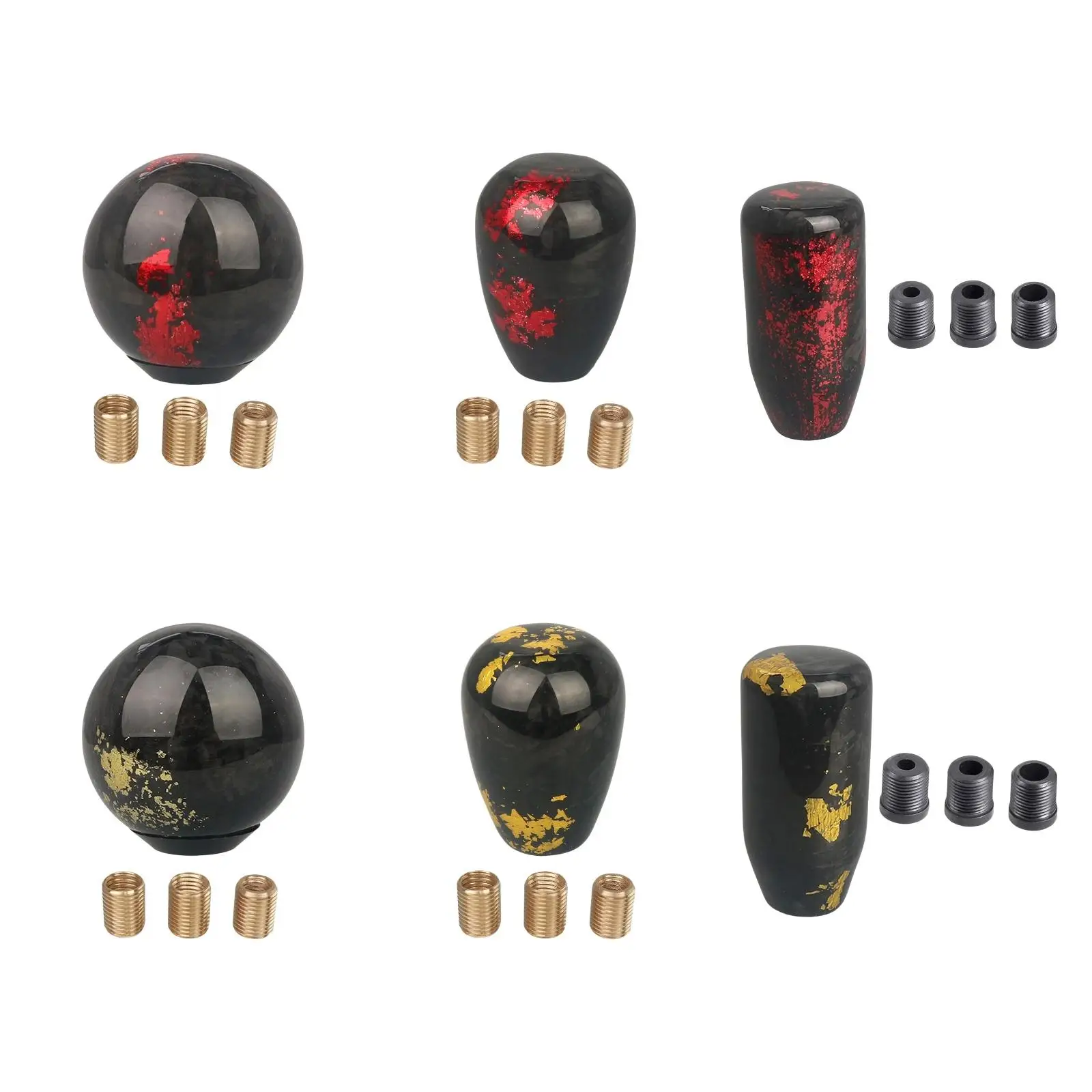 

Universal Gear Lever Knob Carbon Fiber Aluminum Shift Stick Handle for Car Replacement with Ergonomic Grip