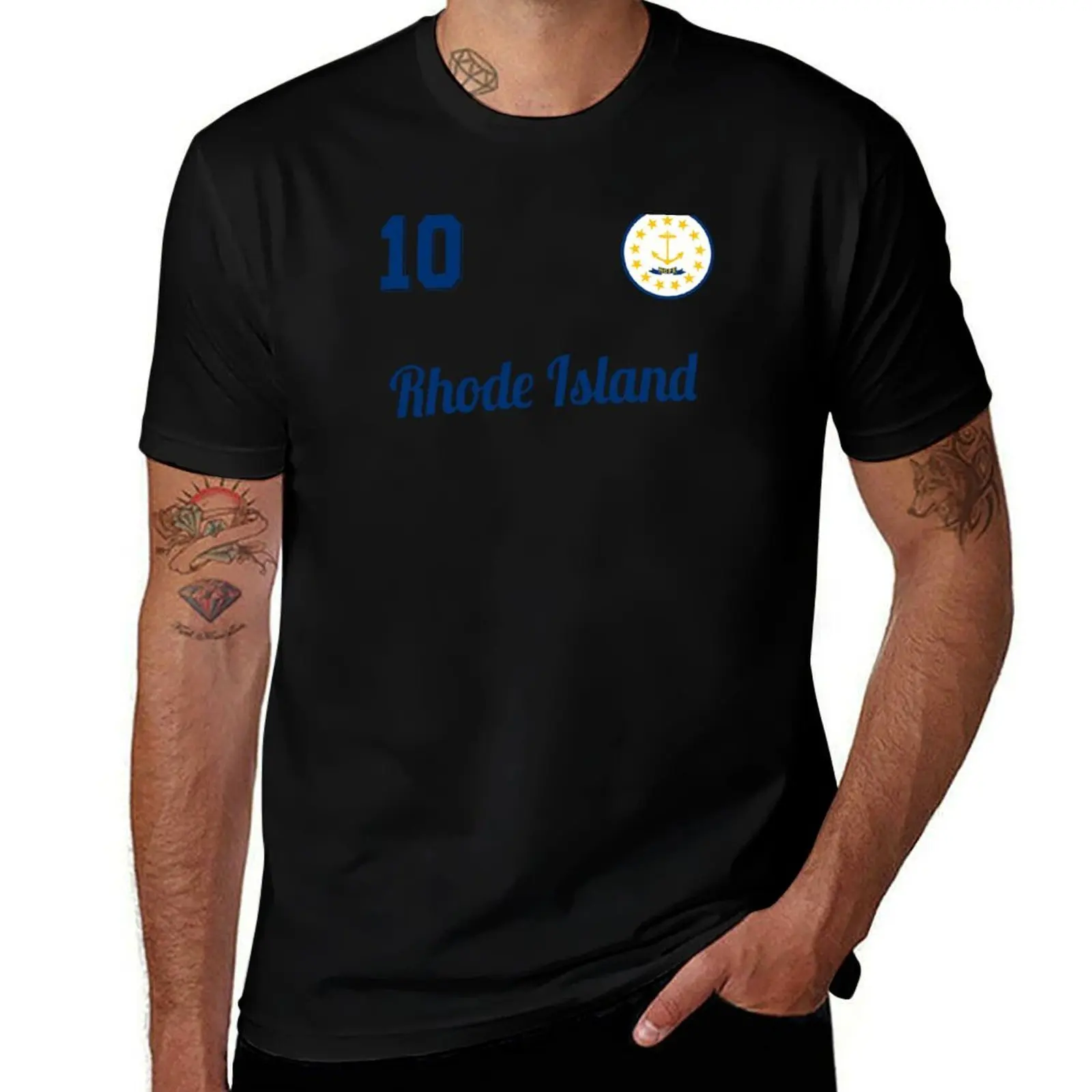 

Rhode Island Soccer Pride Retro Football Jersey for Fans T-Shirt designer shirts customs tshirts for men