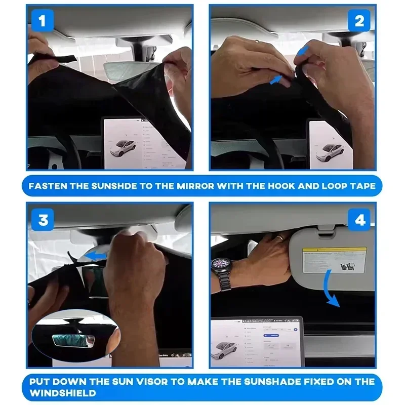 Car Front Window Sunshade UV Protection Shade Sun Protector Windshield Visor Cover Auto Curtain Sunshade Accessories Car parts view 5
