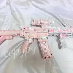 Cartoon Sanrioed Anime Hello Kittys Kuromi Toy Gun Ins Girl Heart Kawaii Pose Prop Model Toy Holiday Gifts