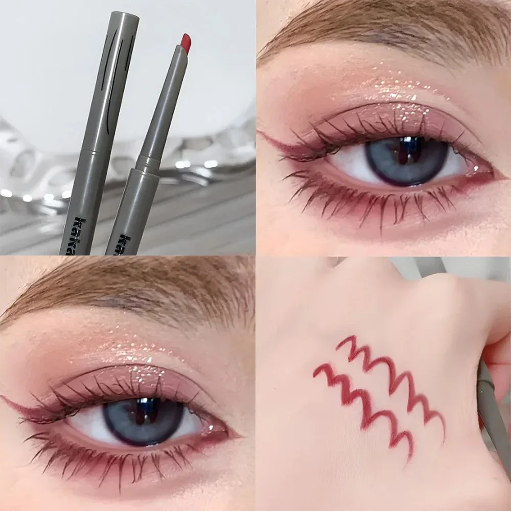 Nouveau Eyeliner de ver à soie couché à séchage rapide, maquillage non floraison, crayon pour les yeux, cosmétiques faciles à colorer, Eyeliner mat