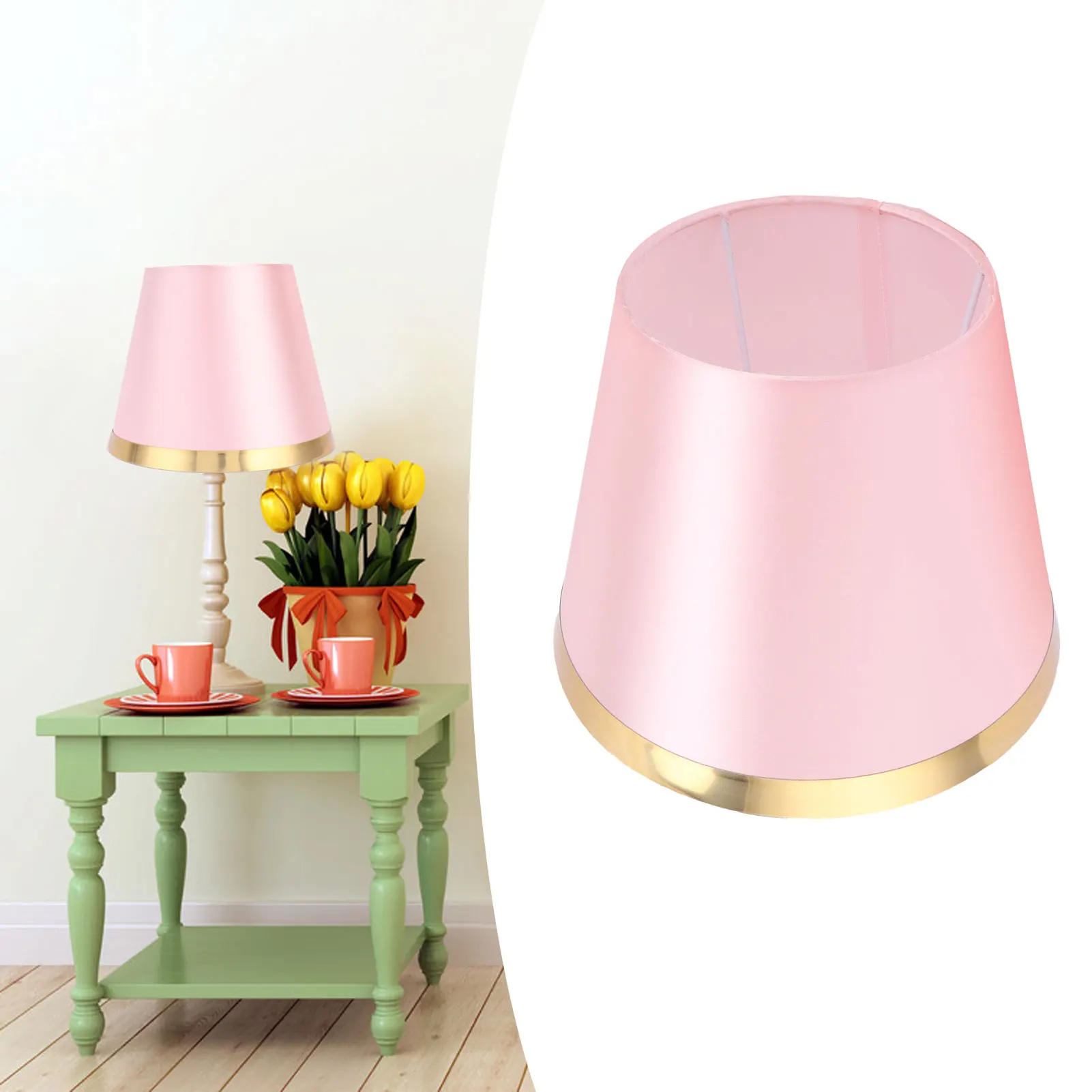 Fabric Lamp Shade European Style Modern Lampshade for E27 Table Lamp Floor Light SuppliesPX132 Pink