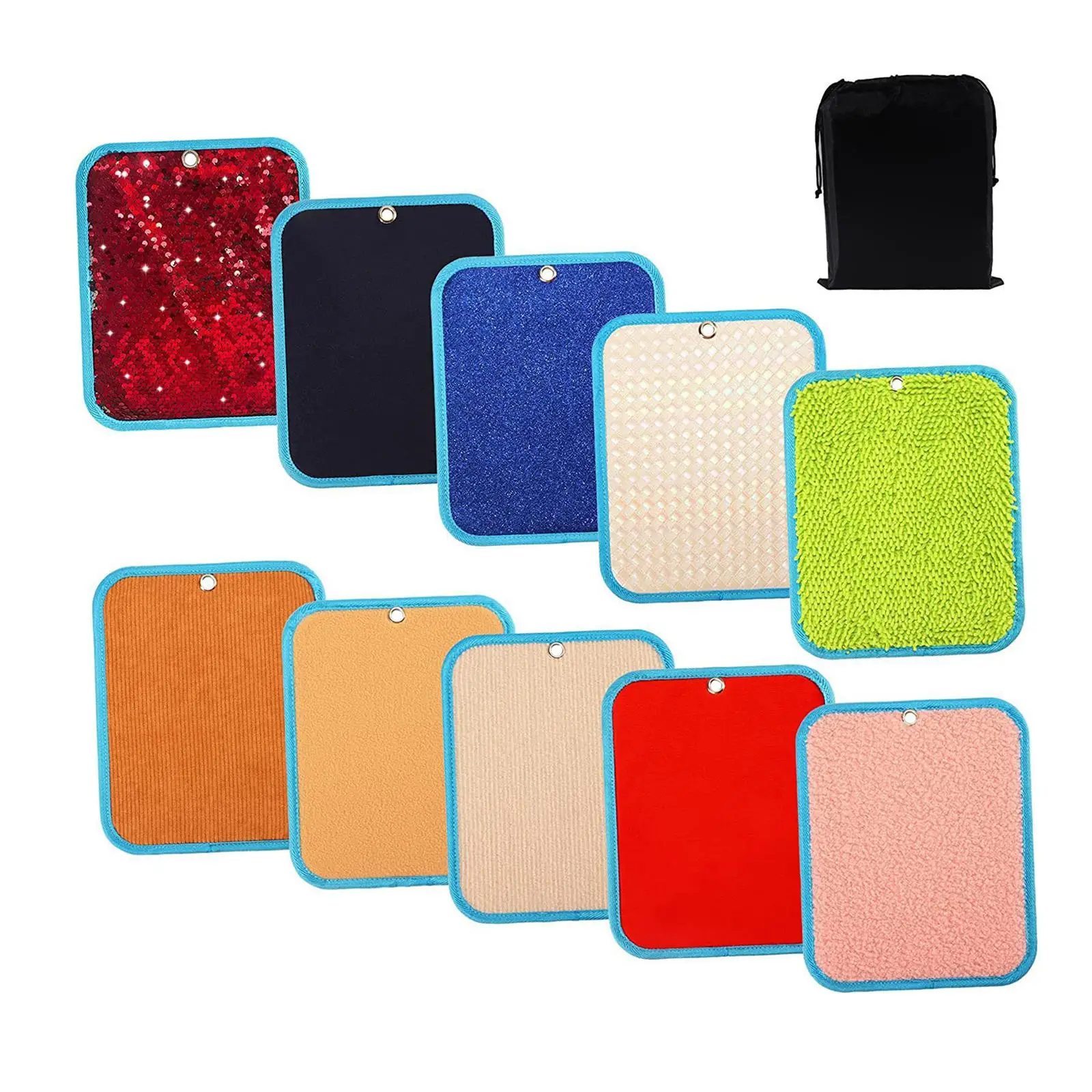

10 Pack of Sensory Mats for Motor Skills Development with Carry Bag
