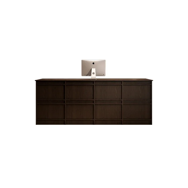 Clothing store checkout page Simple women's clothing store Small counter, commercial cream style bar retro reception desk