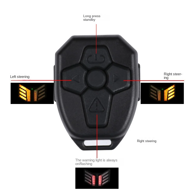 Night Riding Taillight Cycling Fixture USB Charging Steering Taillight Mountain Bike Wireless Remote Control Bicycle Light