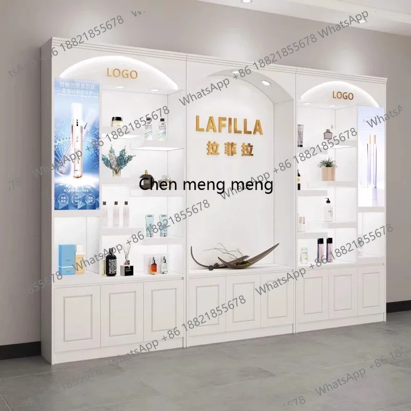 a55 Modern Luxury Skin Care Products Display Cabinet Minimalist Beauty Salon Shelf High End Display Table Salon Furniture