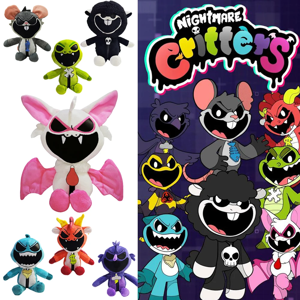 

25CM Nightmare Critters Plush Nightmare Critters Toy Stuffed Nightmare Animal Soft Toy Doll Birthday Halloween Christmas Gift